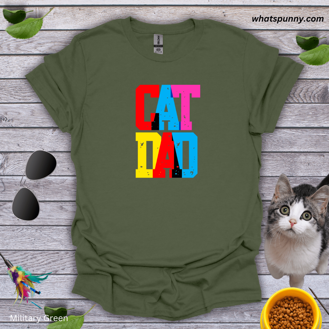 Cap Cat Dad T-Shirt