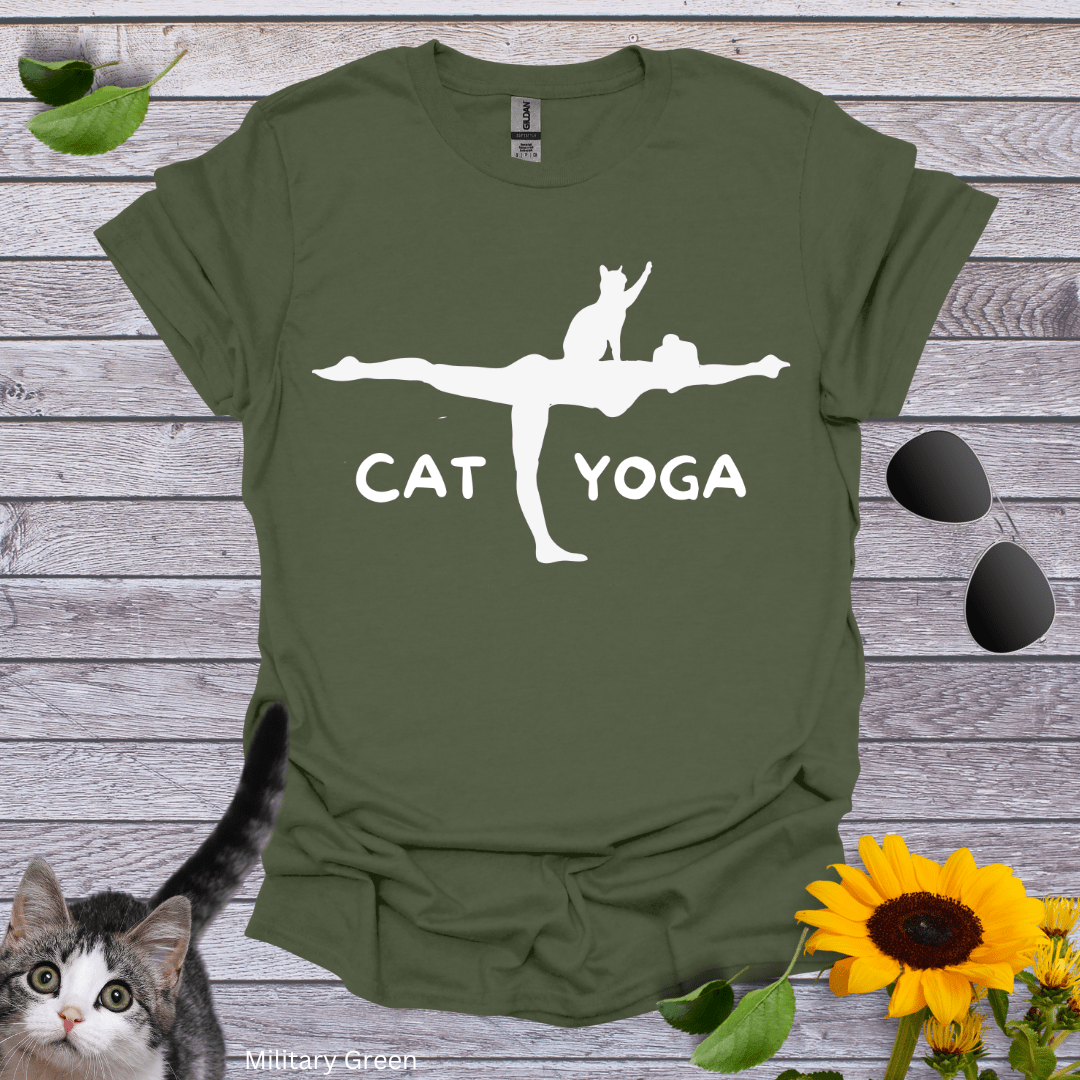 Cat yoga shirt best sale