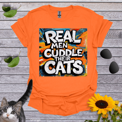 Real Men Cuddle Their Cats T-Shirt