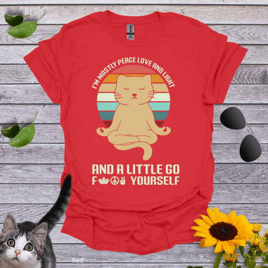 Yoga Cat All Peace and Love T-Shirt